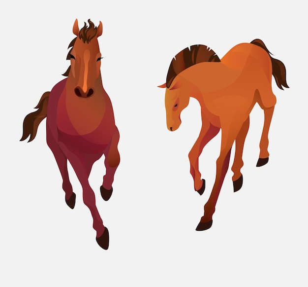 Vector vector horse running