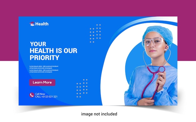 vector hospital healthcare service facebook template