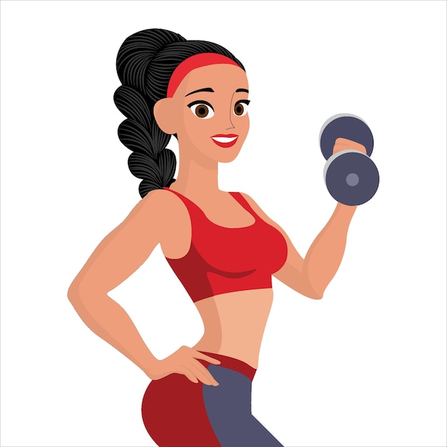 Vector hot beautiful women healthy body fitness illustration