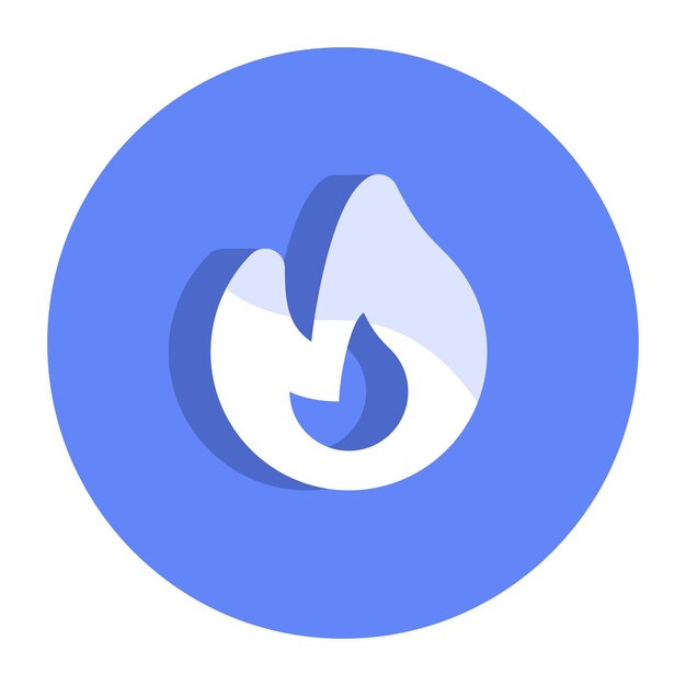 Vector hot thread icon in flat design