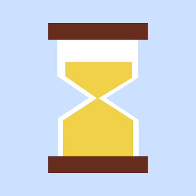 Vector hourglass icon in flat style on a white background