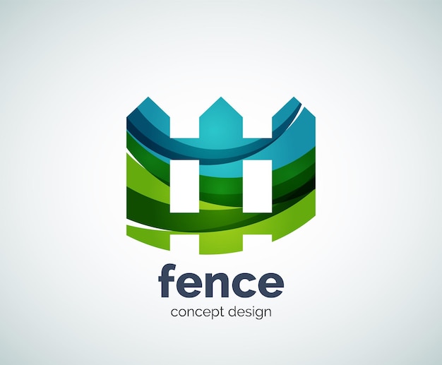 Vector house fence logo template