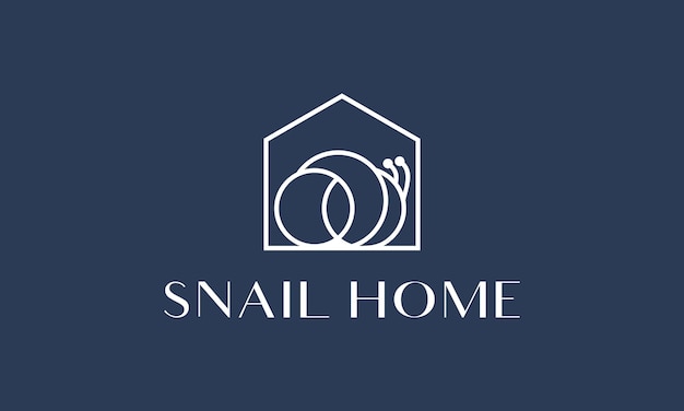 Vector vector house with snail symbol