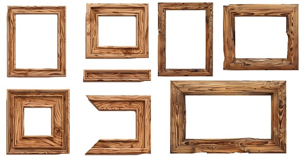 Vector vector houten frame set