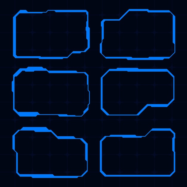 Vector HUD frame technologie futuristisch interface element