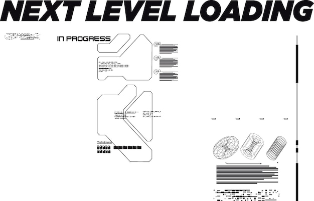 Vector vector hud graphic in futuristic style high tech interface elements for your design digital touch