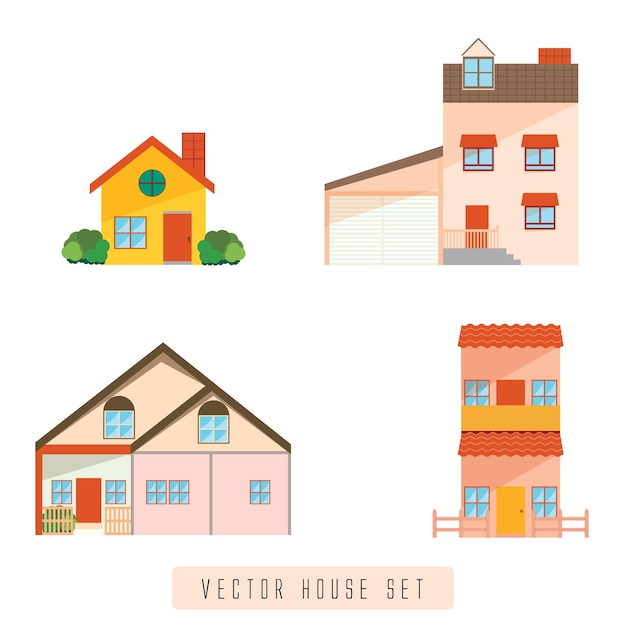 Vector huis set