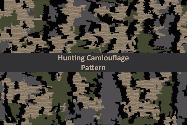 Vector hunting camouflage seamless background hunting camo