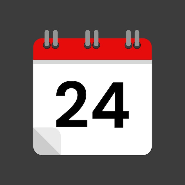 vector icon calendar date 24