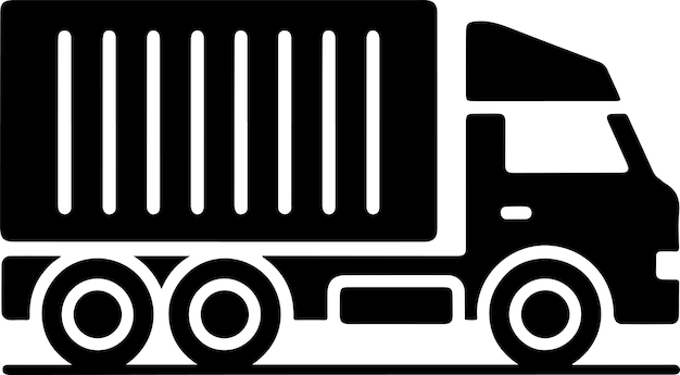 Vector icon of a cargo truck truck icon vector free delivery icon