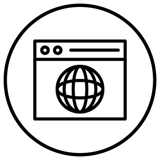Vector Icon Design Browser Illustratie