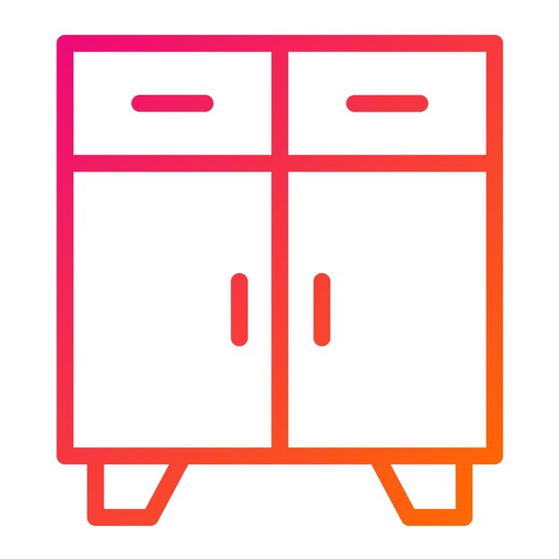 Vector Icon Design Illustratie van de kast