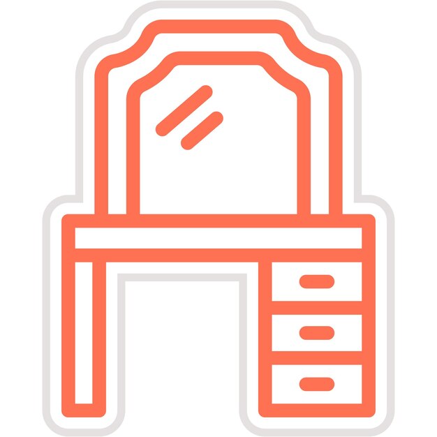 Vector Icon Design Illustratie van de kleedtafel