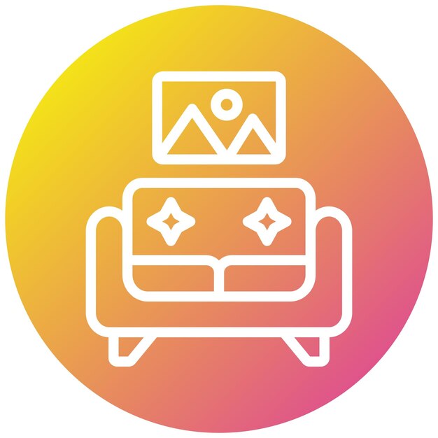Vector Icon Design Illustratie van de woonkamer