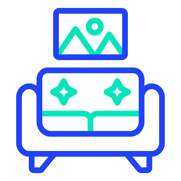 Vector Icon Design Illustratie van de woonkamer