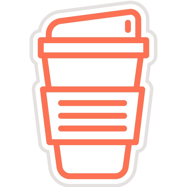 Vector Icon Design Illustratie van een papieren beker