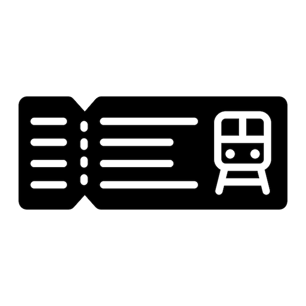 Vector Icon Design Illustratie van het treinkaartje