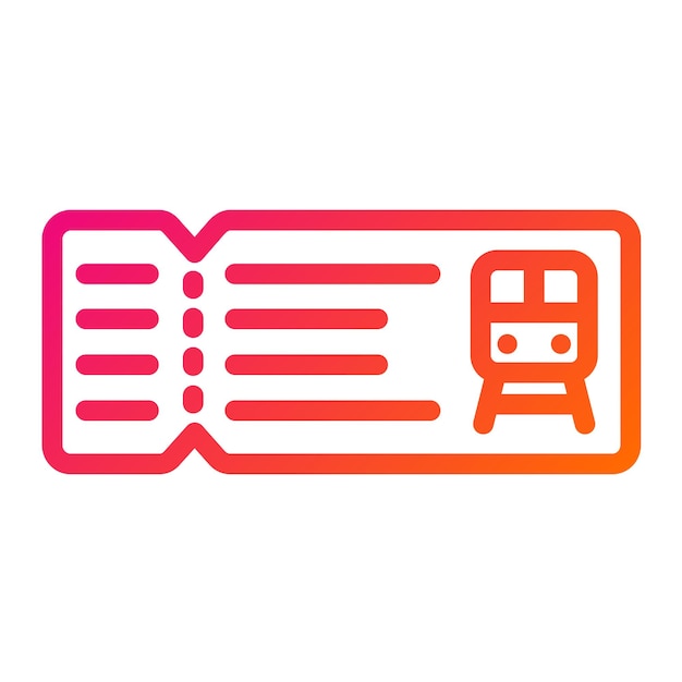 Vector Icon Design Illustratie van het treinkaartje
