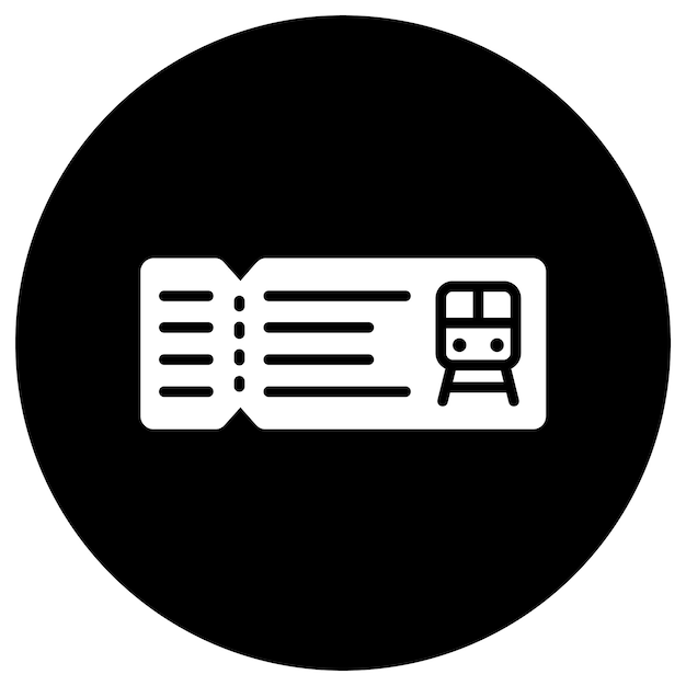 Vector Icon Design Illustratie van het treinkaartje