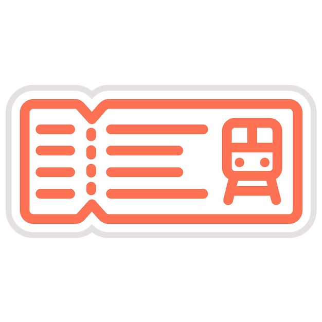 Vector Icon Design Illustratie van het treinkaartje