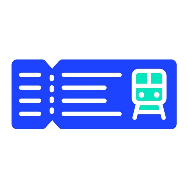 Vector Icon Design Illustratie van het treinkaartje
