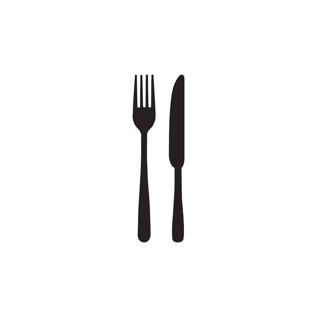 Vector vector icon fork with a knife