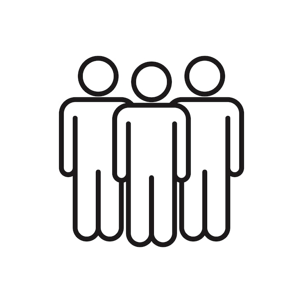 vector icon of group of people on white background