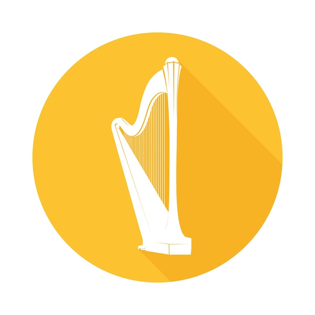 Vector icon of harp