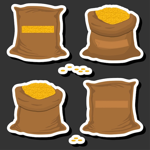 vector icon illustration logo for whole spice herb seasoning yellow root ginger