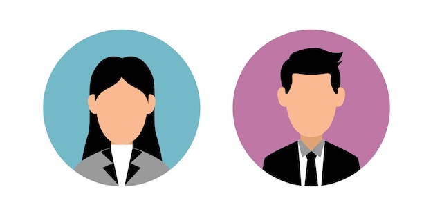 vector icon of men and women business