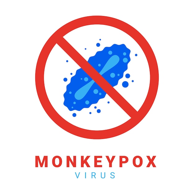 Векторная икона вируса обезьяньей оспы