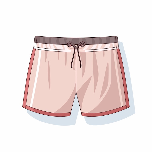 Vector icon a pair of shorts with a stylish drawstring detail on the side