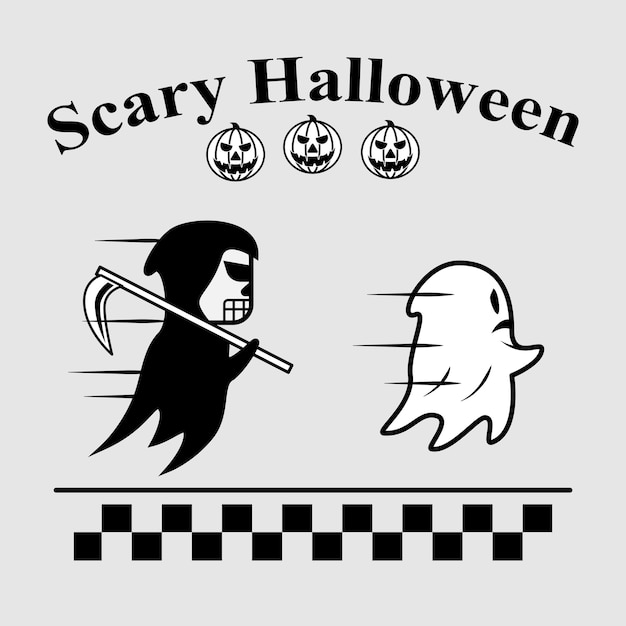 vector icon scary halloween simple design