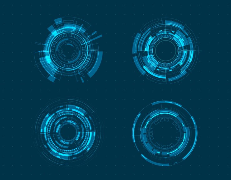 Vector vector icon set technology circle design