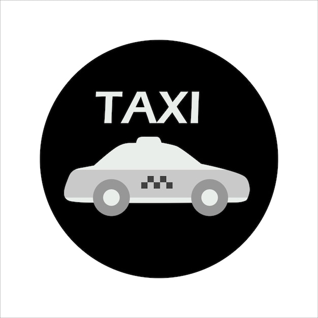 Vector vector icon of a taxi car pin