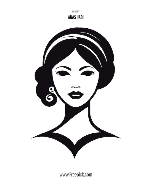 vector icon of a woman