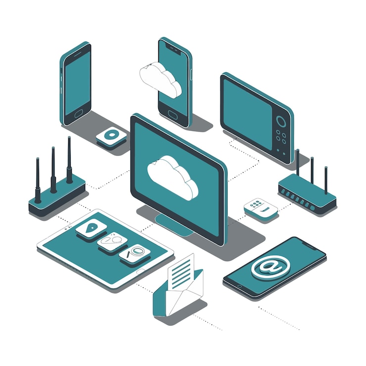 Vector vector icons electronic devices televisions mobile phones tablets i phones communication