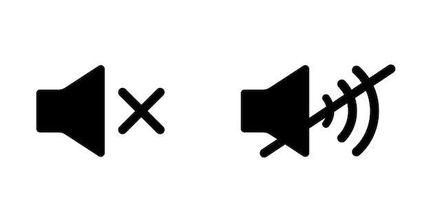 vector icons mute volume