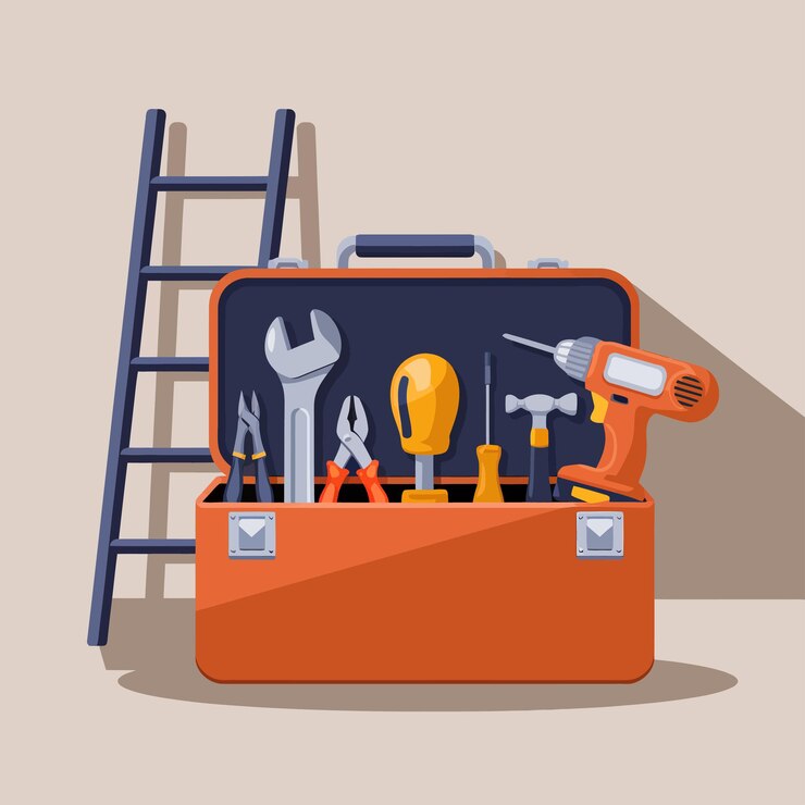Vector vector icons representing home fix and factory maintenance gas and electricity maintenance