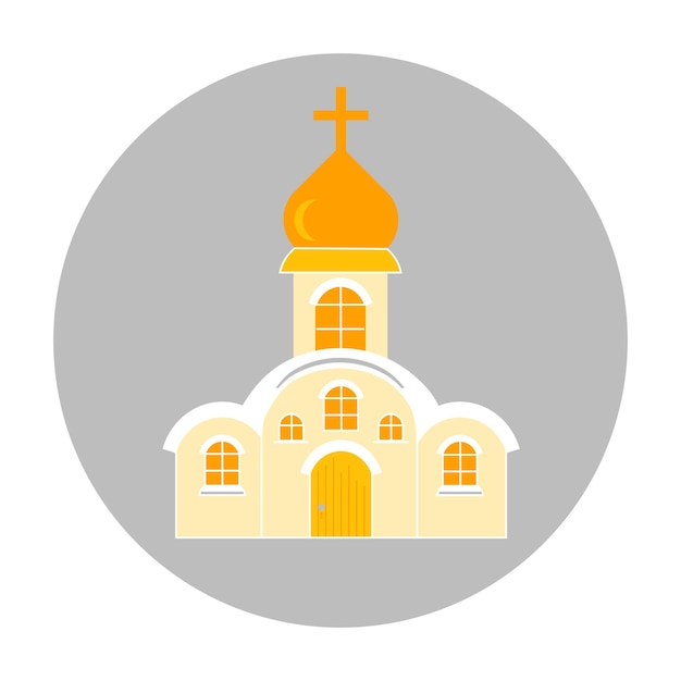 Vector icoon van het kerkgebouw.