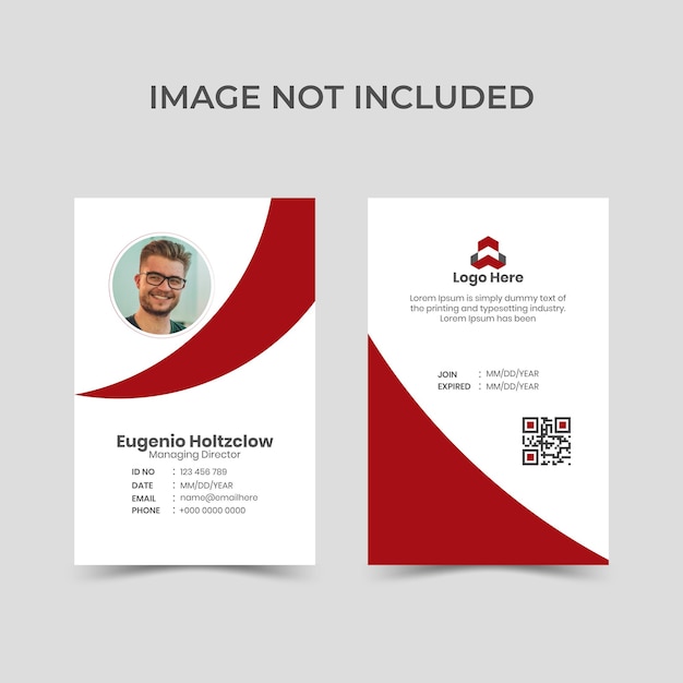 Vector id card template design