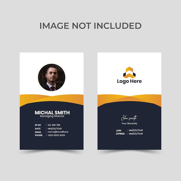 Vector vector id card template design