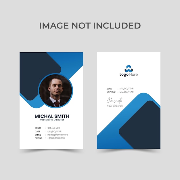 Vector vector id card template design