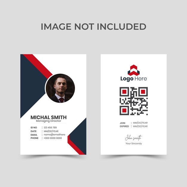 Vector id card template design