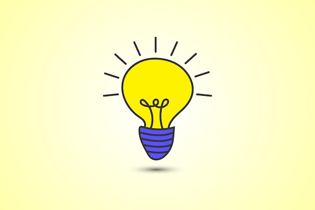 vector idea and light bulb of illustration