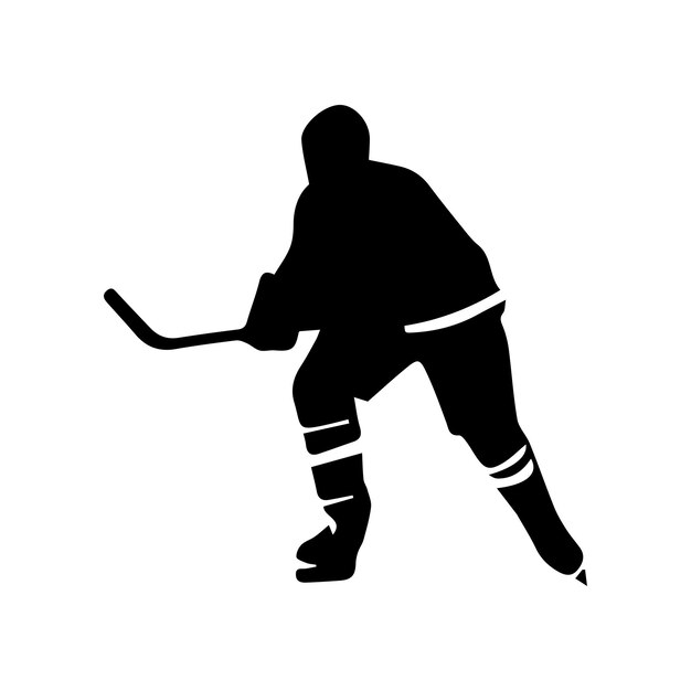 Vector vector ijshockey vlak ontwerp silhouet