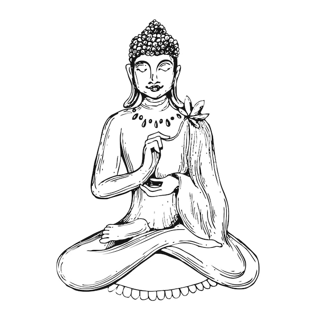 Vector illuastration with Buddha