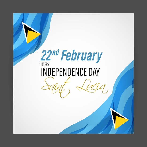 Vector illustartion voor Saint Lucia Independence Day 22 februari