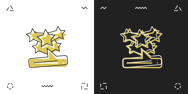 vector illustrated feedback and rating icon with effect in 2 options