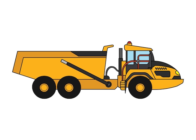 Vector illustratie bouw knikdumper Kipper